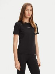 Guess T-Shirt V5RI10 KCD02 Czarny Regular Fit. Czarne t-shirty Guess, m, z aplikacjami, z syntetyku, bez kołnierzyka, bez ramiączek. Za 219.99 zł.