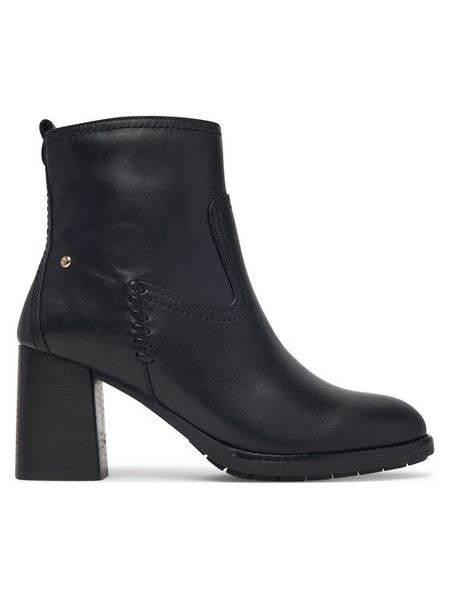 Pikolinos Botki Palencia W9U-8945C1 Czarny. Czarne botki Pikolinos, bez wzorów, ze skóry, bez obcasa, na słupku, bez zapięcia. Za 799.99 zł.