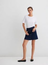 MAVI Spódnica dżinsowa "Belina" w kolorze granatowym rozmiar: XL. Niebieskie spódnice Mavi, xl, bez wzorów, mini. Za 119.95 zł.