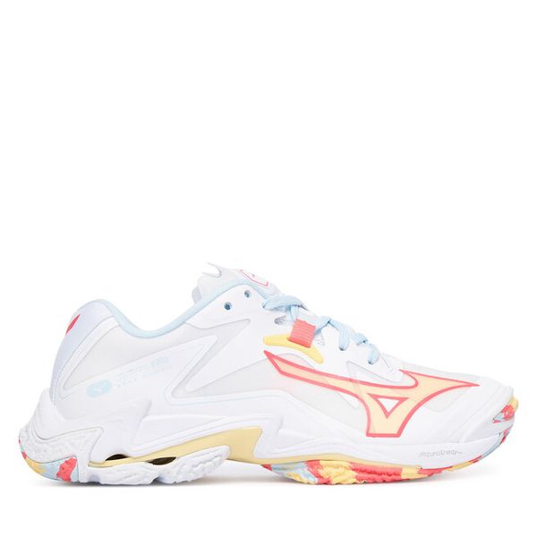 Buty halowe Mizuno. Białe obuwie sportowe Mizuno, bez zapięcia, mizuno wave. Za 569.99 zł.