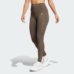 Legginsy Optime Full-Length. Zielone bielizna sportowa Adidas, xs, bez wzorów, z materiału. W wyprzedaży za 166.05 zł.