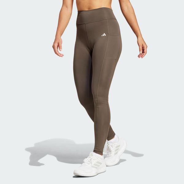 Legginsy Optime Full-Length. Zielone bielizna sportowa Adidas, xs, bez wzorów, z materiału. W wyprzedaży za 185.80 zł.