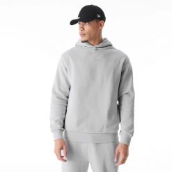 Bluza z kapturem New Era Flag. Szare bluzy New Era, m, bez wzorów, z bawełny, z kapturem. Za 343.50 zł.