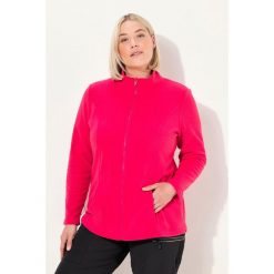 Damskie Bluza polarowa system modułowy do wpinania z recyklingu. Czerwone bluzy Ulla Popken, plus size, bez wzorów, z materiału, bez kaptura. Za 195.99 zł.