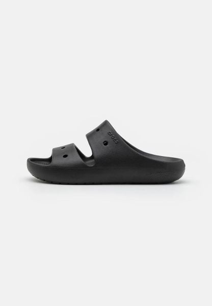 Klapki Dla Dorosłych Crocs Classic V2 Sandal. Czarne klapki Crocs, bez wzorów, z materiału, bez obcasa. Za 135.99 zł.