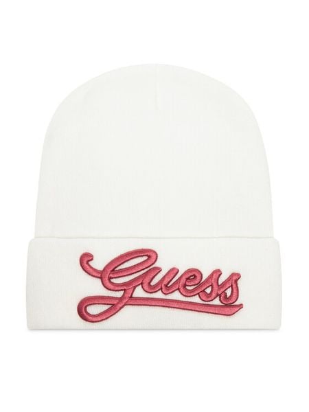 Guess Czapka AW5400 POL01 Écru. Czapki Guess, z aplikacjami, z wiskozy. Za 129.99 zł.