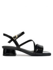 Clarks Sandały Serina35 Strap 26186117 Czarny. Czarne sandały Clarks, bez wzorów, ze skóry, bez obcasa, na słupku, bez zapięcia. Za 389.99 zł.