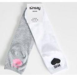 Skarpetki z sercami - Biały. Skarpety Sinsay. Za 9.99 zł.