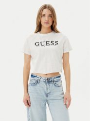 Guess T-Shirt V5GI19 I3Z14 Écru Regular Fit. T-shirty Guess, s, z aplikacjami, z bawełny, bez kołnierzyka, bez ramiączek. Za 119.99 zł.