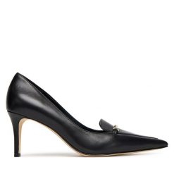 Szpilki MICHAEL Michael Kors. Czarne szpilki MICHAEL Michael Kors, bez wzorów, ze lnu, bez obcasa, na szpilce, bez zapięcia. Za 779.99 zł.