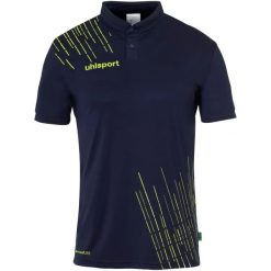 Polo Uhlsport Score 26 Poly. Niebieskie koszulki polo Uhlsport, xl, bez wzorów, prążkowane, bez kołnierzyka, bez ramiączek. Za 170.00 zł.