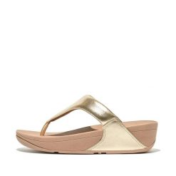 Sandały damskie FitFlop Lulu Toepost. Żółte sandały FIT FLOP, bez wzorów, bez obcasa, bez zapięcia. Za 359.50 zł.