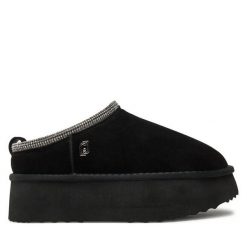 Klapki Liu Jo. Czarne klapki Liu Jo, bez wzorów, bez obcasa. Za 359.99 zł.