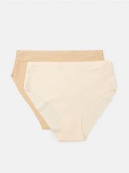 Bezszwowe figi z wysokim stanem 2 pack - wielobarwny. Figi Sinsay, l, bez wzorów. Za 19.99 zł.
