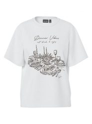 Pieces Koszulka w kolorze białym rozmiar: XL. Białe bluzki Pieces, xl, bez wzorów, z bawełny, bez kołnierzyka, bez ramiączek. Za 52.79 zł.