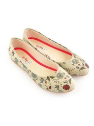 Goby Baleriny w kolorze beżowym ze wzorem rozmiar: 41. Brązowe baleriny Goby, bez wzorów, bez obcasa. Za 173.99 zł.