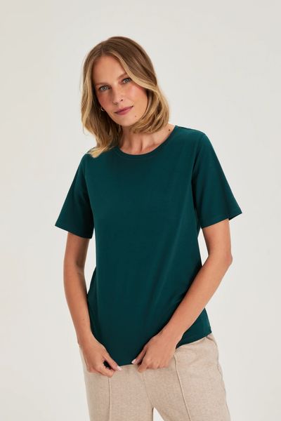 T-shirt z bawełny zielony. Zielone t-shirty MOODO, l, bez wzorów, z bawełny, bez kołnierzyka, bez ramiączek. Za 39.99 zł.
