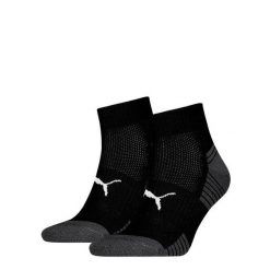 Skarpety PUMA Sport Cushioned Quarter 2 pary. Czarne skarpety Puma, bez wzorów. Za 62.99 zł.