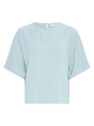 MOSS COPENHAGEN Bluzka w kolorze błękitnym rozmiar: M/L. Niebieskie bluzki Moss Copenhagen, l, bez wzorów, bez kołnierzyka, bez ramiączek. Za 169.95 zł.