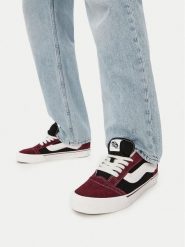 Vans Tenisówki Knu Skool VN000D2202Y1 Bordowy. Czerwone sukienki Vans, m, bez wzorów, ze skóry, bez kołnierzyka, bez ramiączek. Za 399.99 zł.