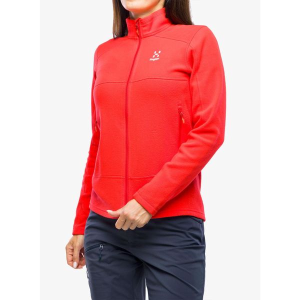 Bluza polarowa damska Haglofs Buteo Mid Jacket. Czerwone bluzy Haglöfs, bez wzorów, z polaru, bez kaptura. Za 265.99 zł.