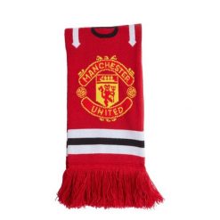 Szalik domowy Manchester United. Białe szaliki Adidas, bez wzorów, z dzianiny, sportowe. Za 109.00 zł.