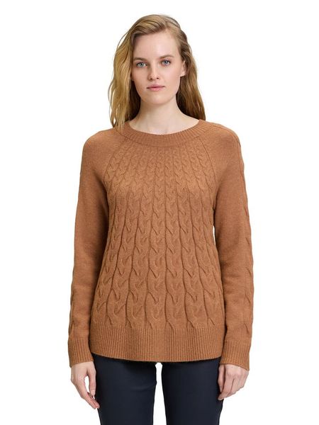 Betty Barclay Sweter w kolorze jasnobrązowym rozmiar: 40. Brązowe swetry Betty Barclay, bez wzorów, ze splotem, bez ramiączek. Za 173.99 zł.