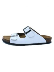 Billowy Klapki w kolorze białym rozmiar: 42. Białe klapki Billowy, bez wzorów, z otwartym noskiem, bez obcasa. Za 163.64 zł.