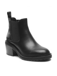 EMU Australia Botki Clare W12823 Czarny. Czarne botki EMU Australia, bez wzorów, ze skóry, bez obcasa, na słupku, bez zapięcia. Za 999.99 zł.