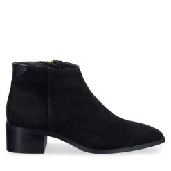 Botki Gant. Czarne botki GANT, bez wzorów, bez obcasa, na słupku, bez zapięcia. Za 799.99 zł.