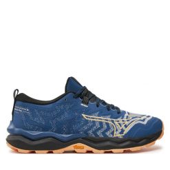 Buty do biegania Mizuno. Niebieskie obuwie sportowe Mizuno, bez zapięcia, do biegania, mizuno wave. Za 329.99 zł.