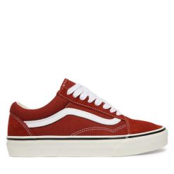 Tenisówki Vans. Czerwone trampki Vans, bez wzorów, bez zapięcia. Za 399.99 zł.