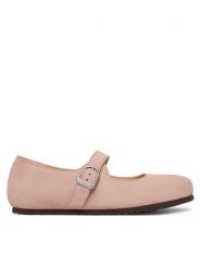 Birkenstock Baleriny Santa Clarita 1031550 Różowy. Czerwone baleriny Birkenstock, bez wzorów, ze skóry, bez obcasa. Za 629.99 zł.