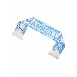 Szalik Essentials Olympique Marsylia PUMA White Bleu Azur Blue. Niebieskie szaliki Puma, w ażurowe wzory, sportowe. Za 109.00 zł.