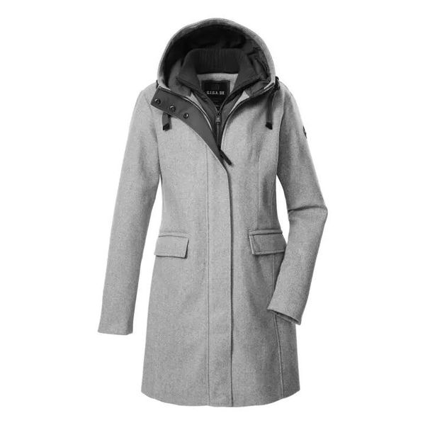 Parka damska z kapturem Killtec GW 19. Szare parki GIGA DX, z materiału, z kapturem. Za 656.00 zł.