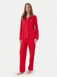 LAUREN RALPH LAUREN Piżama ILN72467F Czerwony Regular Fit. Czerwone piżamy Lauren Ralph Lauren, bez wzorów, z wiskozy, bez ramiączek. Za 599.99 zł.