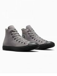 Converse Skórzane sneakersy "Chuck Taylor" w kolorze szarym rozmiar: 41. Szare trampki Converse, bez wzorów, za kostkę, bez zapięcia. Za 308.18 zł.