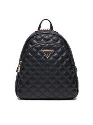 Guess Plecak HWQG87 48320 Czarny. Czarne plecaki Guess, z aplikacjami, ze skóry. Za 389.99 zł.