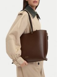 GINO ROSSI Torebka C-WEN-P Brązowy. Brązowe shopper Gino Rossi, bez wzorów, ze skóry, bez dodatków. Za 349.99 zł.