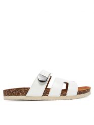 Lasocki Klapki GRD-22010-02 Biały. Białe klapki Lasocki, bez wzorów, ze skóry, bez obcasa. Za 139.99 zł.