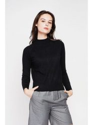 C& Jo Sweter w kolorze czarnym rozmiar: 38. Czarne swetry C& Jo, bez wzorów, ze splotem, bez ramiączek. Za 139.87 zł.