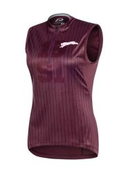 Protective Top kolarski w kolorze czerwonym rozmiar: 40. Czerwone topy Protective, bez wzorów, z materiału, bez kołnierzyka, bez ramiączek. Za 131.45 zł.