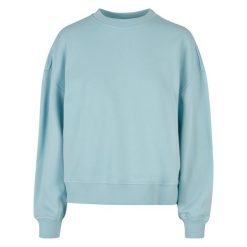 Bluza Damska Dekolt W Szpic Oversized. Niebieskie bluzy BUILD YOUR BRAND, m, bez wzorów, bez kaptura. Za 152.99 zł.