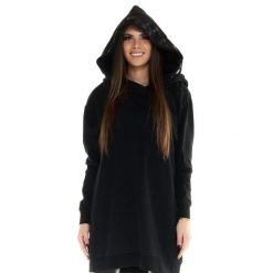 Zaciemniająca, długa damska bluza Leone. Czarne bluzy LEONE 1947 APPAREL, l, bez wzorów, z tkaniny, bez kaptura. W wyprzedaży za 195.65 zł.