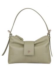 Bellicci Skórzana torebka "Venetia" w kolorze zielonym - 28 x 18 x 7 cm rozmiar: onesize. Zielone torby na ramię Bellicci, bez wzorów, z materiału, na ramię, bez dodatków. Za 195.99 zł.