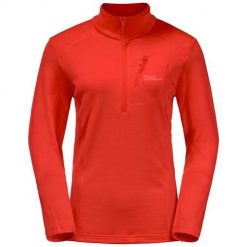 Bluza sportowa damska Jack Wolfskin Kolbenberg. Czerwone bluzy Jack Wolfskin, xl, bez wzorów, bez kaptura. Za 277.05 zł.