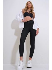 Trend Alacati Legginsy w kolorze czarnym rozmiar: S. Czarne legginsy Trend Alacati, s, bez wzorów, z bawełny, z podwyższonym stanem. Za 65.54 zł.