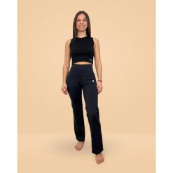 Legginsy poporodowe na płaski brzuch z włóknem Emana i technologią FIR Cloé. Czarne legginsy Anaissa, m, bez wzorów, z poliamidu. W wyprzedaży za 190.00 zł.