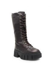 Jenny Fairy Trzewiki Fiona HY0581-1 Bordowy. Czerwone botki Jenny Fairy, bez wzorów, z syntetyku, bez obcasa, na koturnie, bez zapięcia. Za 149.99 zł.