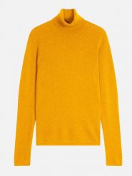 Perfect Cashmere Kaszmirowy golf "Ashley" w kolorze musztardowym rozmiar: S. Żółte golfy Perfect Cashmere, s, bez wzorów, z kaszmiru, bez ramiączek. Za 359.32 zł.